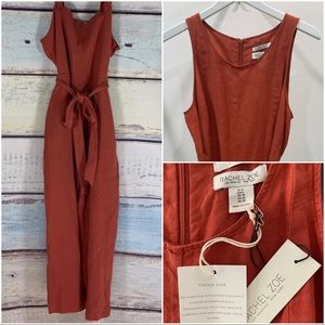 Rachel Zoe rust linen jumper